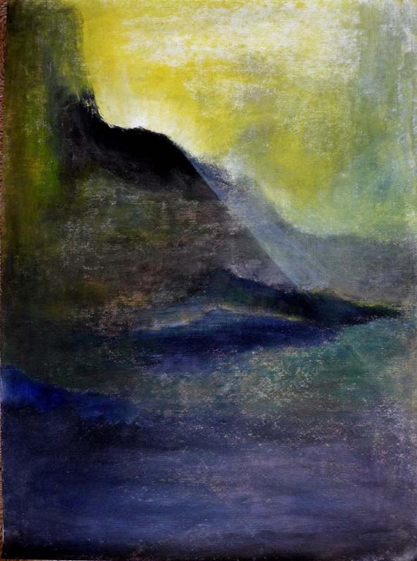 14 acryl op schilderkarton 70 x 100 cm